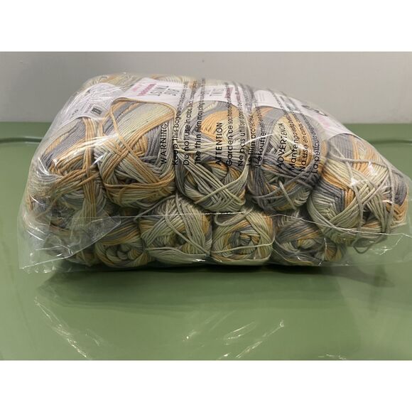 Big Twist Baby Bunny Safety Town Stripe Yarn Lot (10) - Dye Lot 348979